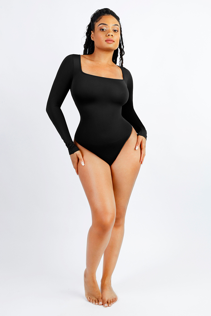 Long Sleeve Square Neck Bodysuit