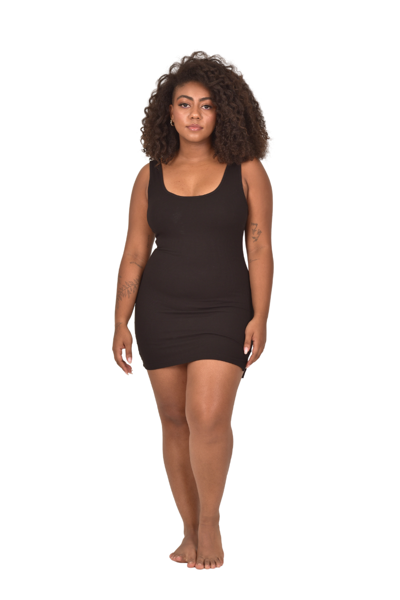 Built-In Shapewear Wide Strap Mini Lounge Dress