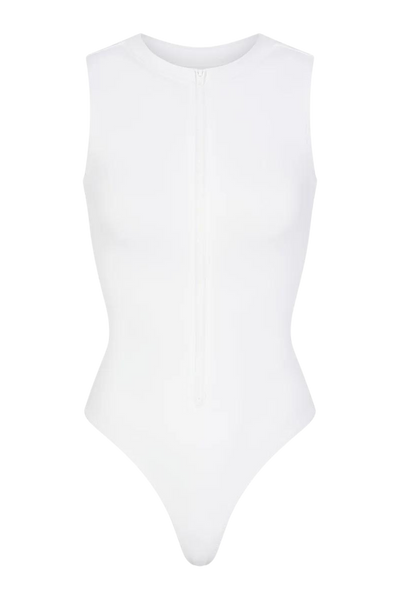 Closed Neck Zip-Up Snatched Swimsuit