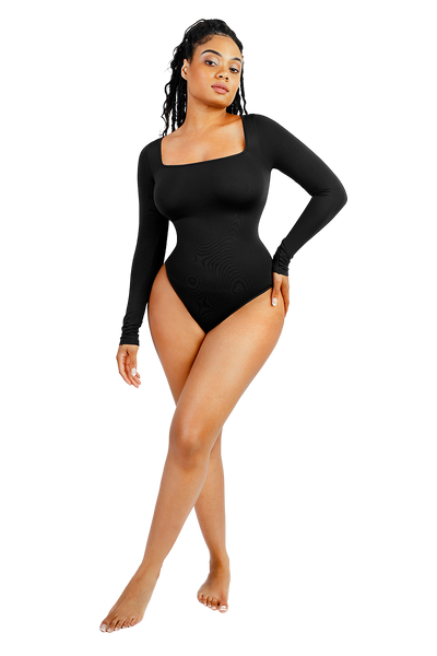 Long Sleeve Square Neck Bodysuit