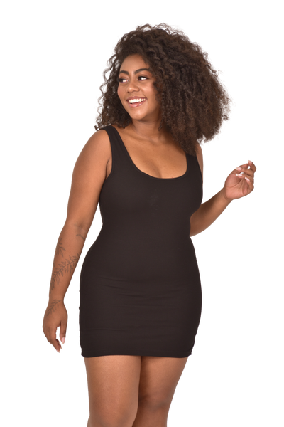 Built-In Shapewear Wide Strap Mini Lounge Dress