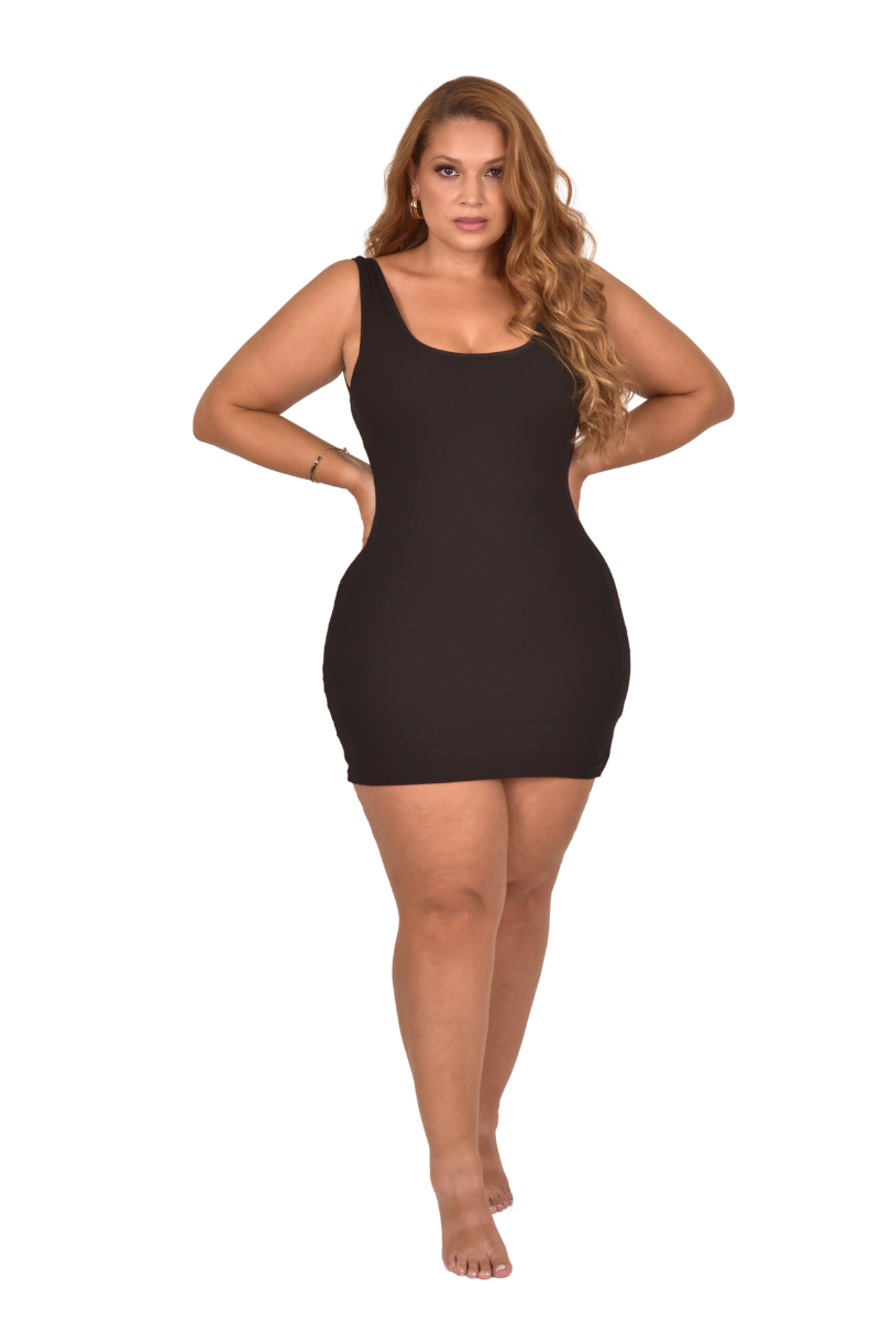 Built-In Shapewear Wide Strap Mini Lounge Dress