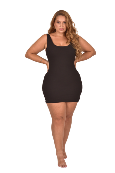 Built-In Shapewear Wide Strap Mini Lounge Dress