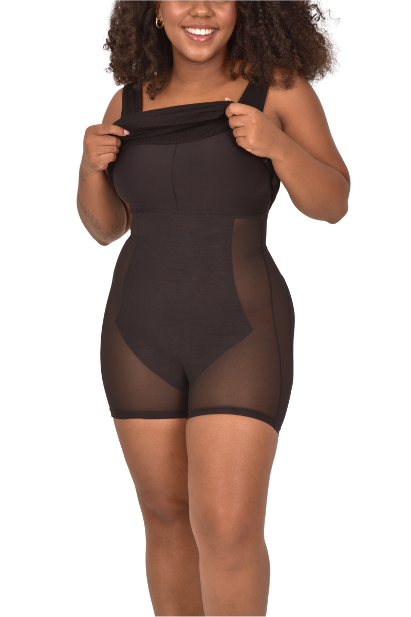 Built-In Shapewear Wide Strap Mini Lounge Dress