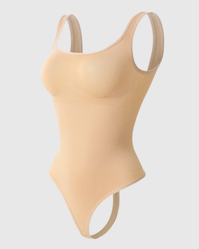 Square Neck Snatched Bodysuit + FREE Non-Adhesive Nipple Cover Inserts