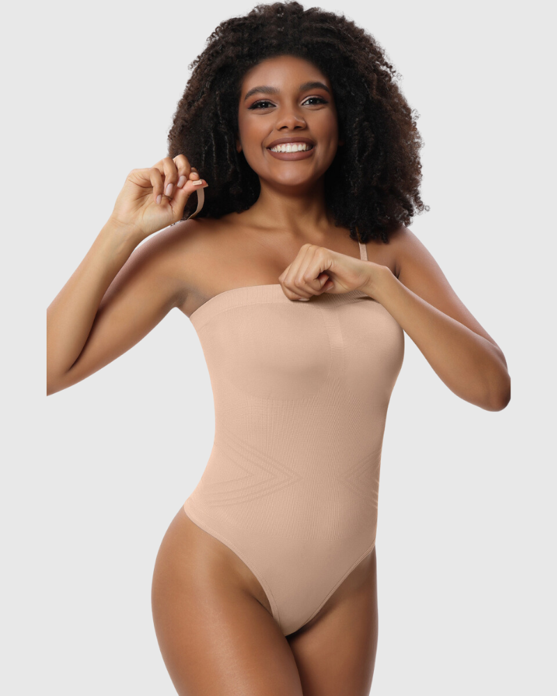 Strapless Snatched Bodysuit + FREE Non-Adhesive Nipple Cover Inserts