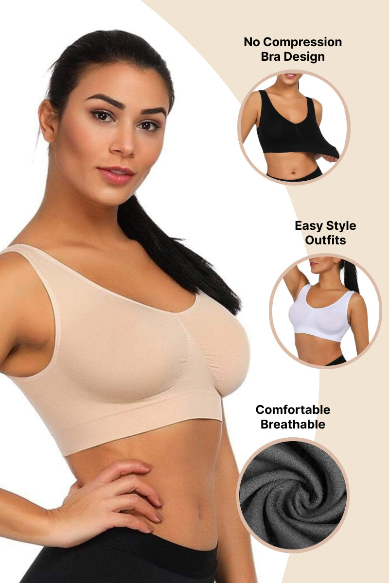 Seamless Wireless Bra With Support